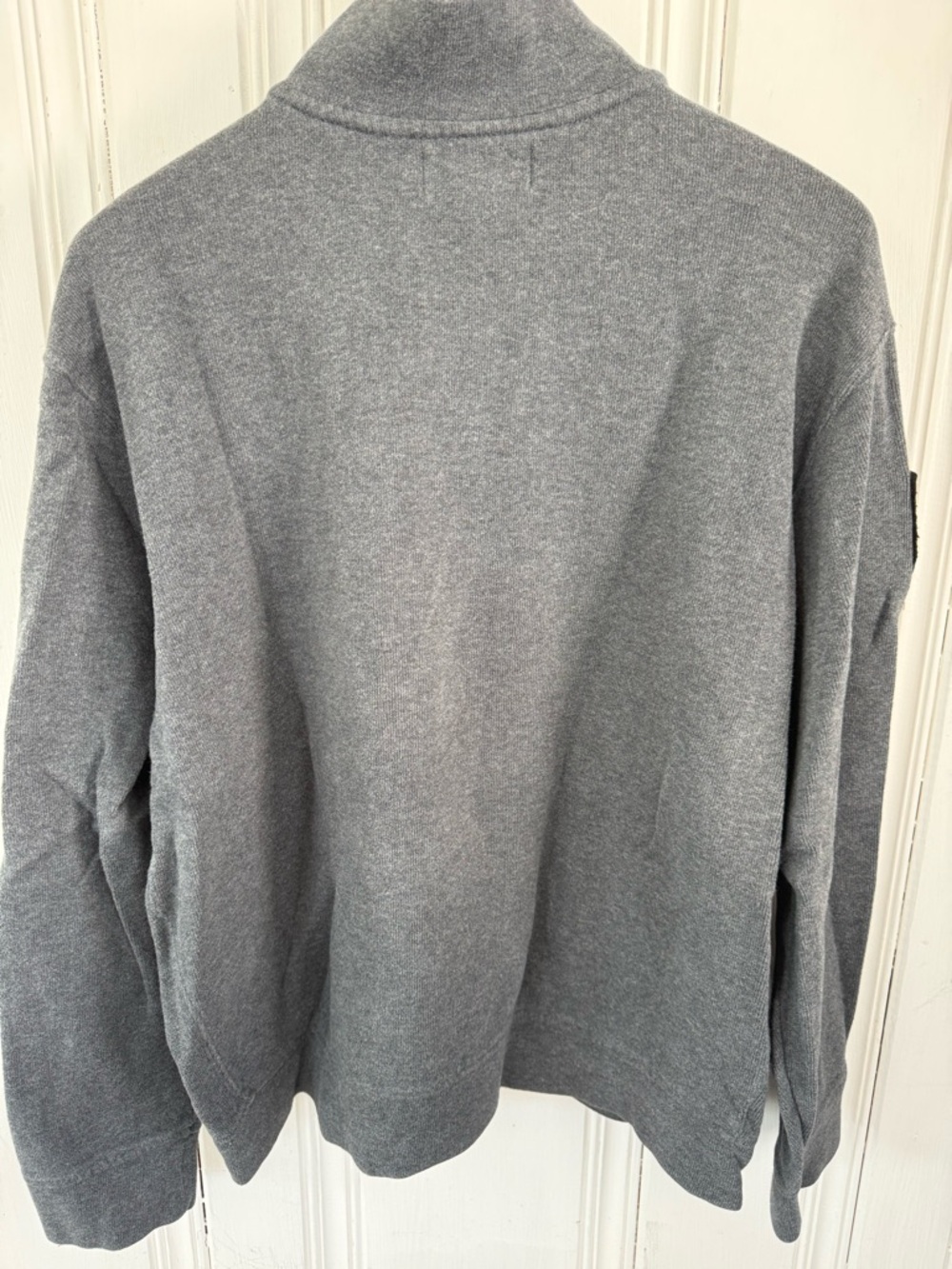 Vintage! Ralph Lauren Gray Quarter‑Zip Sweatshirt with Colorful Ski Patch - Picture 6 of 6